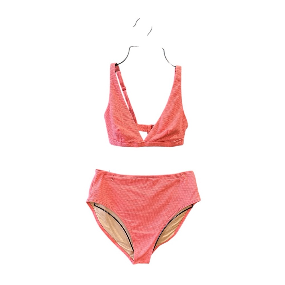 Old Navy Coral Textured Bikini Sz L